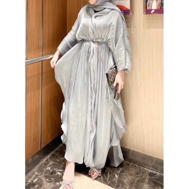 Jual Pindah Etalase Freya Shimmer Kaftan Kaftan Dress Abaya Premium