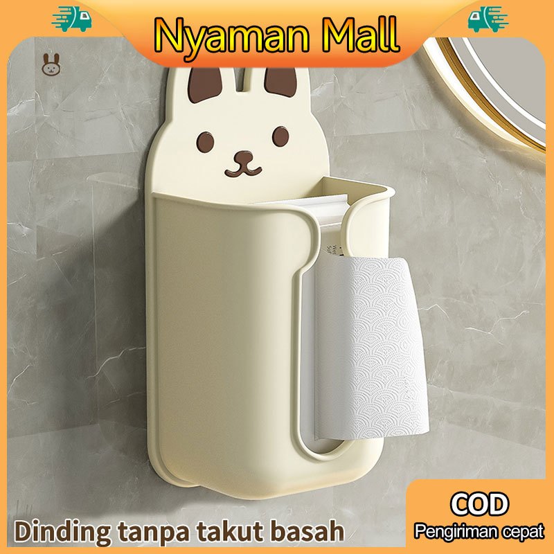 Jual Nyaman KOTAK TISU TEMPEL DINDING KAMAR MANDI TOILET MULTIFUNGSI