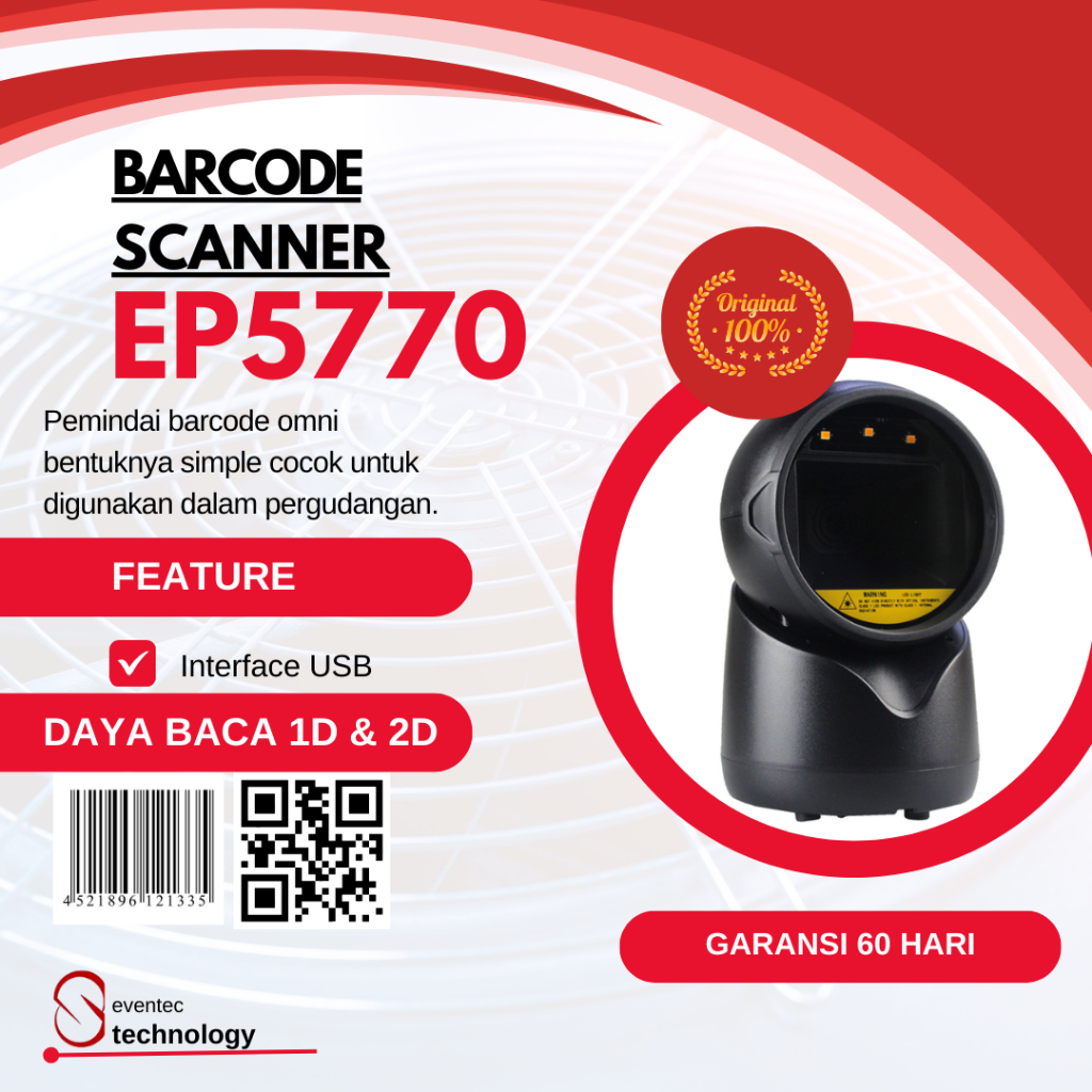 Jual Omni Barcode Scanner EPPOS 1D 2D EP5770 CMOS Shopee Indonesia