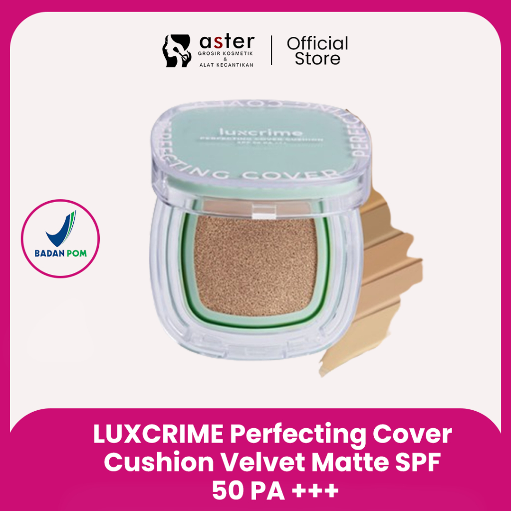 Jual Aster Kosmetik Luxcrime Perfecting Cover Cushion Velvet Matte