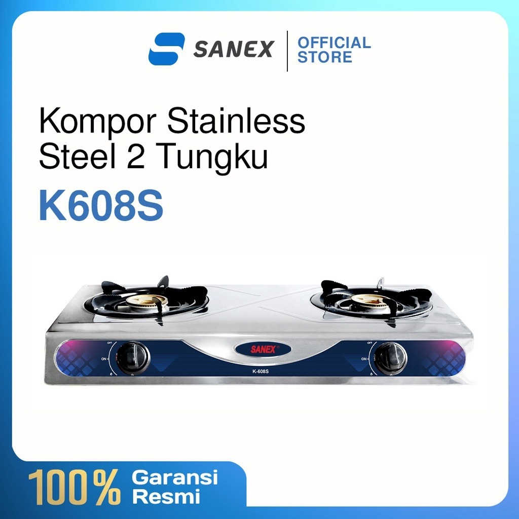 Jual Sanex Kompor Gas Stainless Steel 2 Tungku K 608S Kompor Stainles