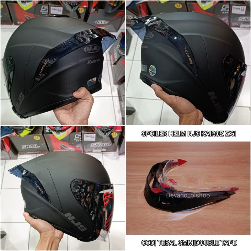 Jual Spoiler Helm Njs Kairoz Dan Zx 1 Spoiler Model Gpr Tebal 3mm