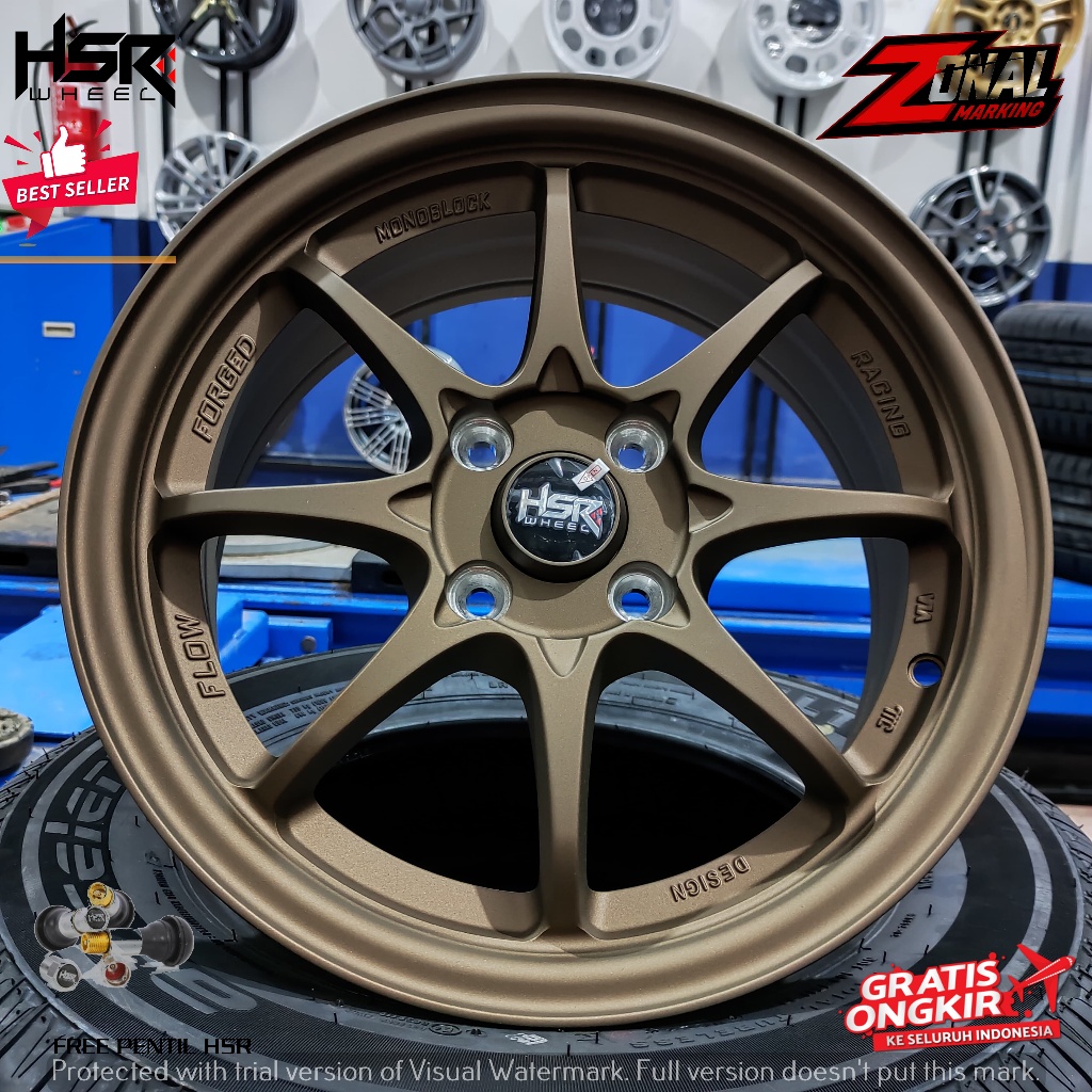 Jual JUAL VELG MOBIL RACING HIROSHIMA HSR R15X65 H4X100 ET40 MBRZ