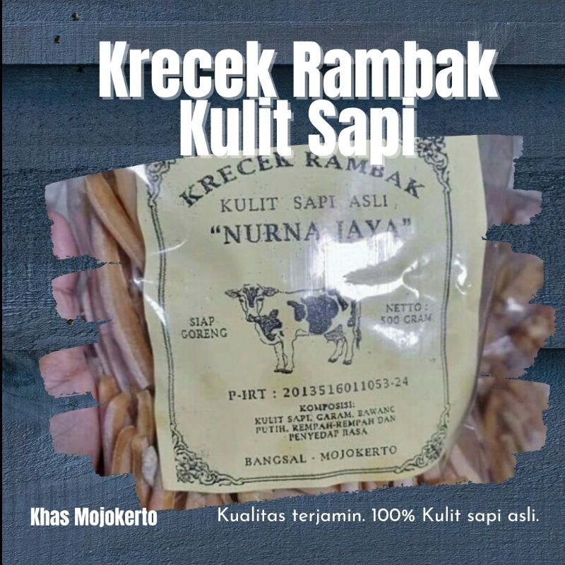 Jual Krecek Rambak Kerupuk Rambak Kulit Sapi Khas Mojokerto Shopee