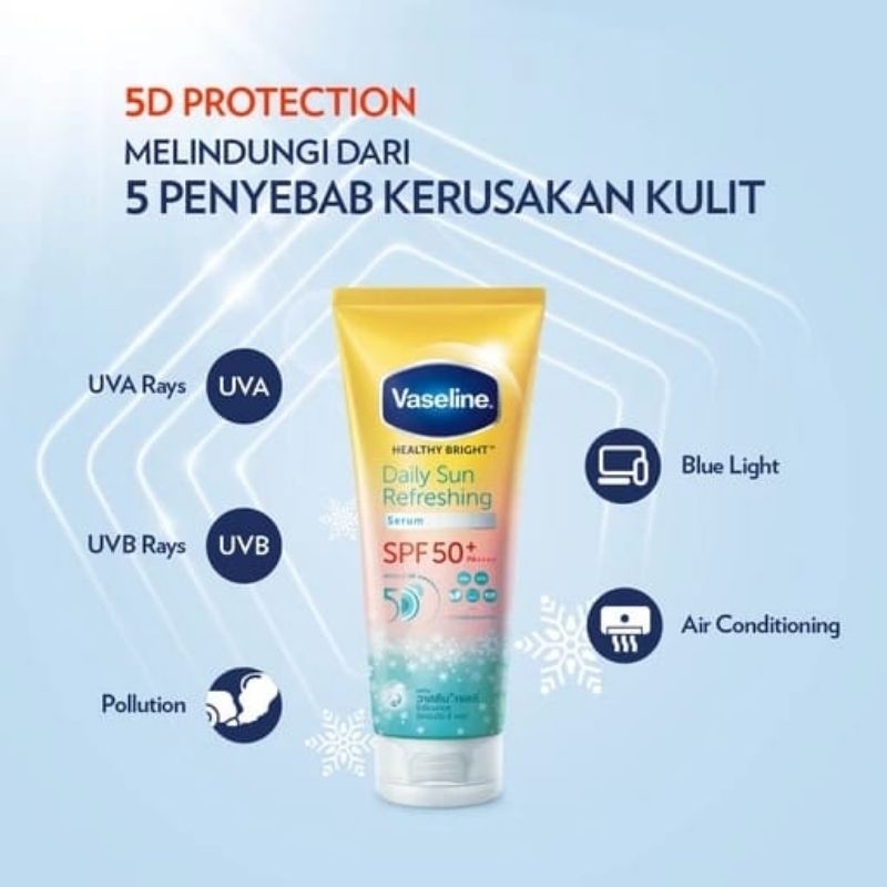 Jual Vaseline Daily Sun Refreshing Serum SPF 50 PA 170ml Shopee