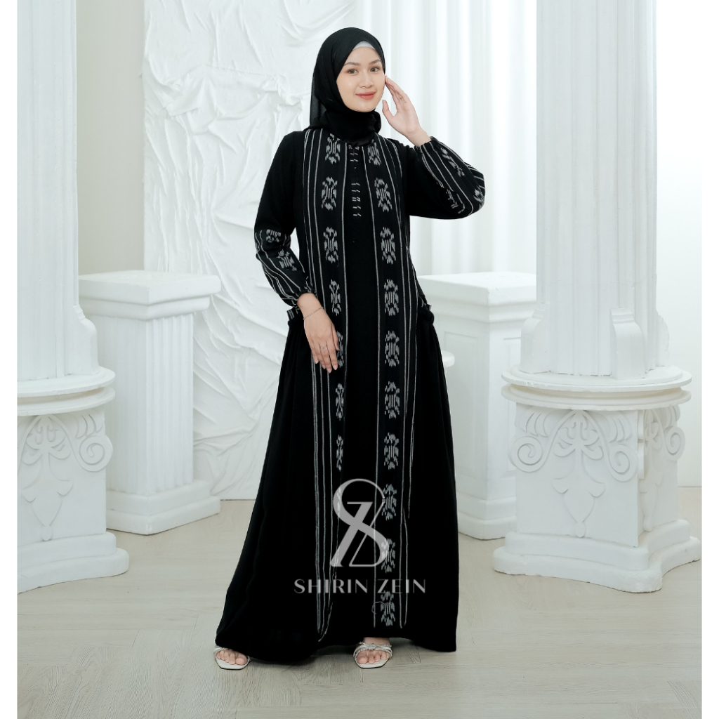 Jual Shirinzein Gamis Alfinna Etnik Edition Tenun Troso Pesta Mewah