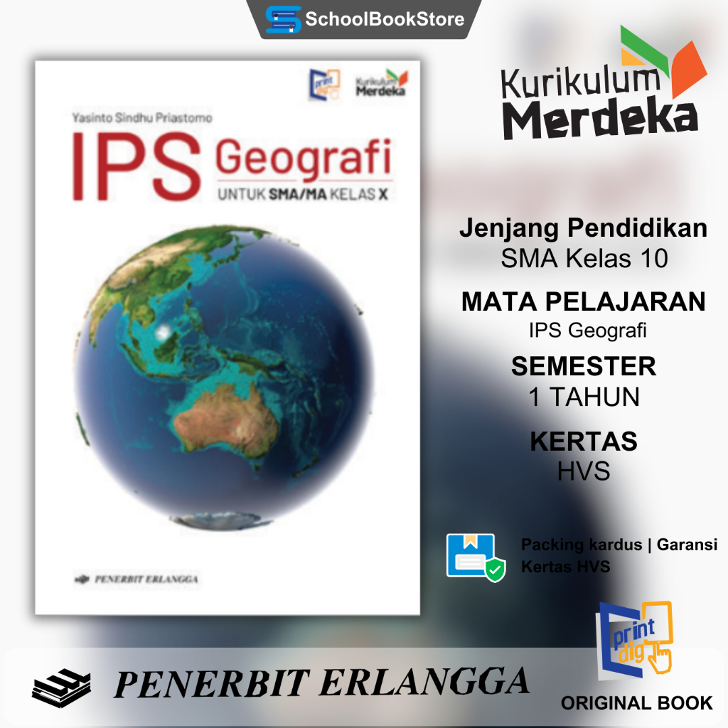 Jual BUKU PAKET SISWA IPS GEOGRAFI SMA KELAS 10 X KURIKULUM MERDEKA