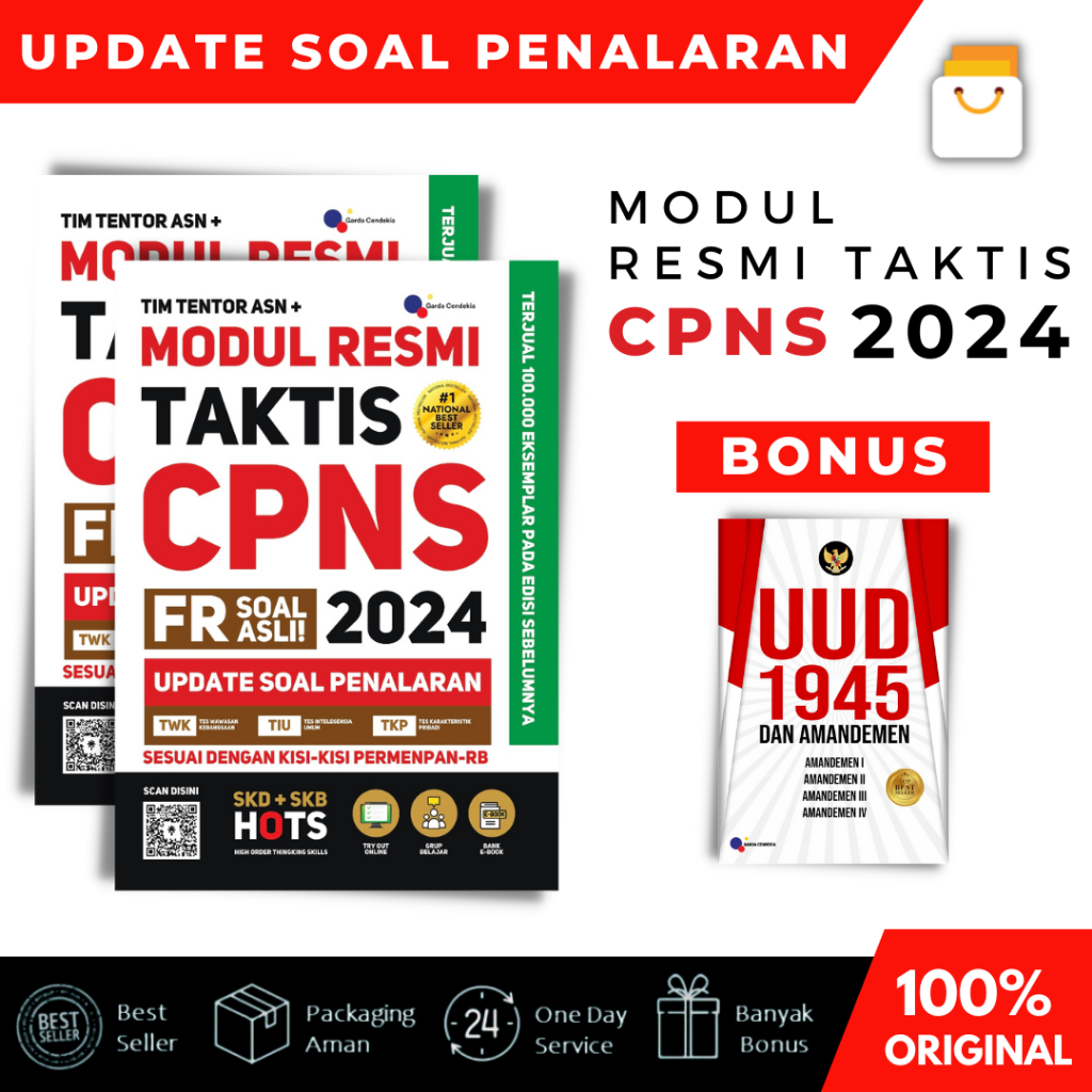 Jual Siap Kirim Buku Modul Resmi Taktis Cpns 2024 Fr Soal Asli