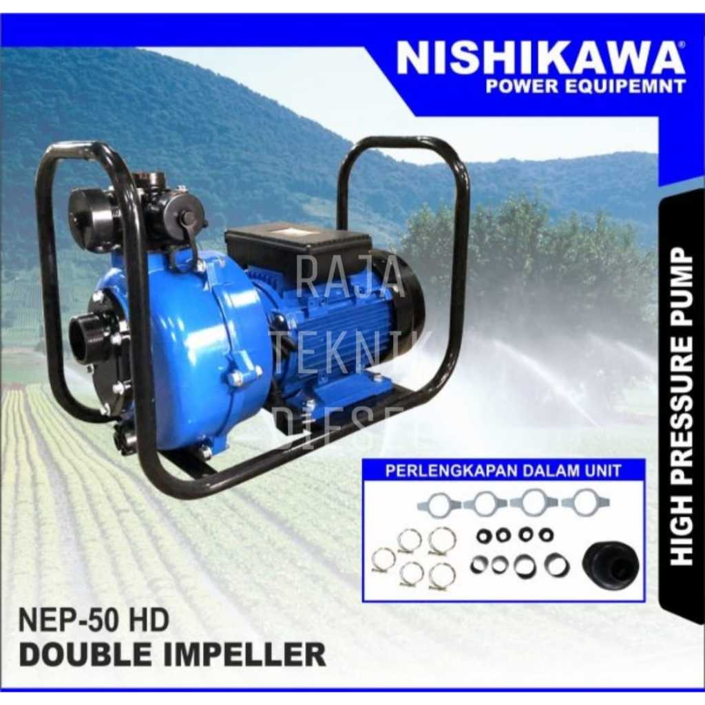 Jual Pompa Air Alkon Listrik 2 Inch Nishikawa NEP 50 HD Double Impeller