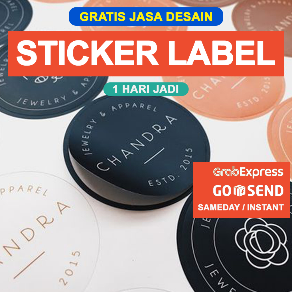 Jual STIKER LABEL STIKER OLSHOP STICKER CUSTOM GRATIS JASA DESAIN