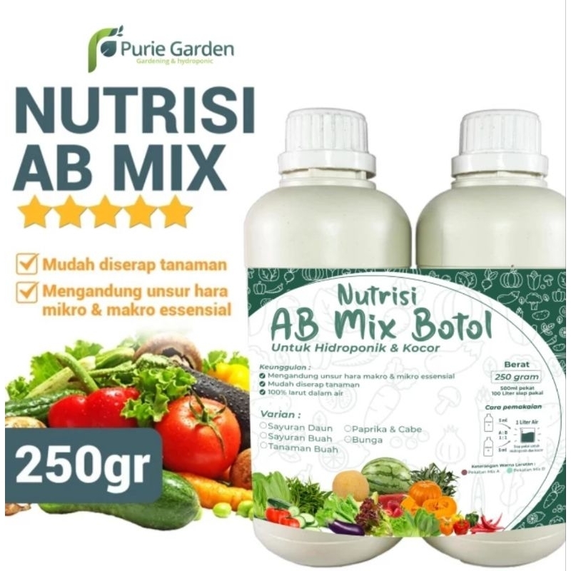 Jual Purie Garden Pupuk Nutrisi Hidroponik Ab Mix Gr Untuk