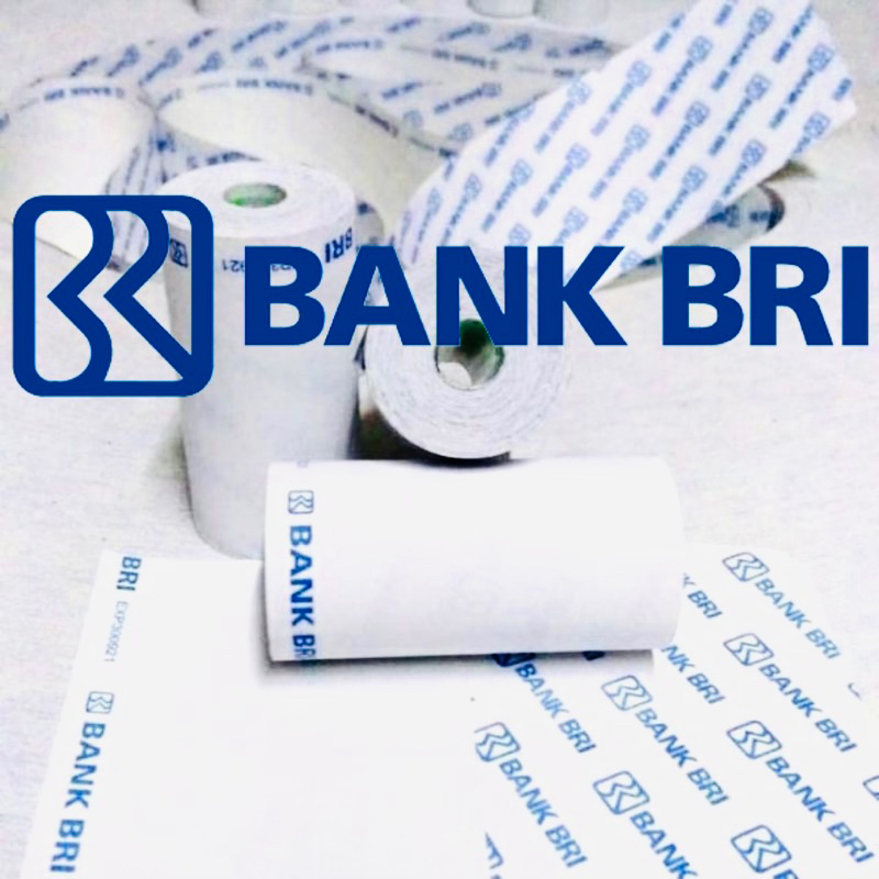 Jual HARGA 5 10 Roll Kertas Struk Thermal EDC LOGO BANK BRI Muat