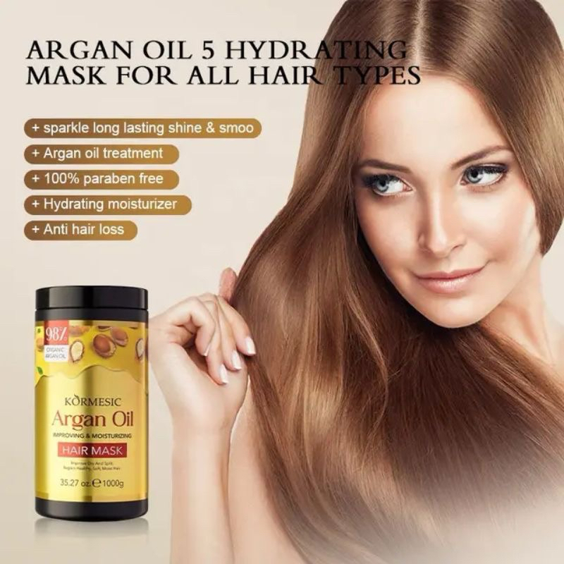 Jual Komersic Argan Oil Botox Keratin Hair Mask Gr Ready Stock