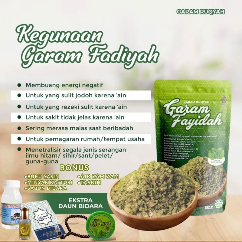 Jual Garam Ruqyah Ruqiyah Rukyah Fayidah Bidara Kelor Solusi Usaha Sepi