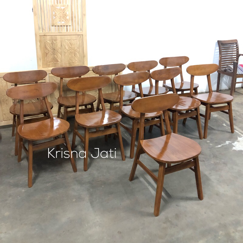 Jual Kursi Makan Cafe Ropan Minimalis Kayu Jati Ready Stock Shopee