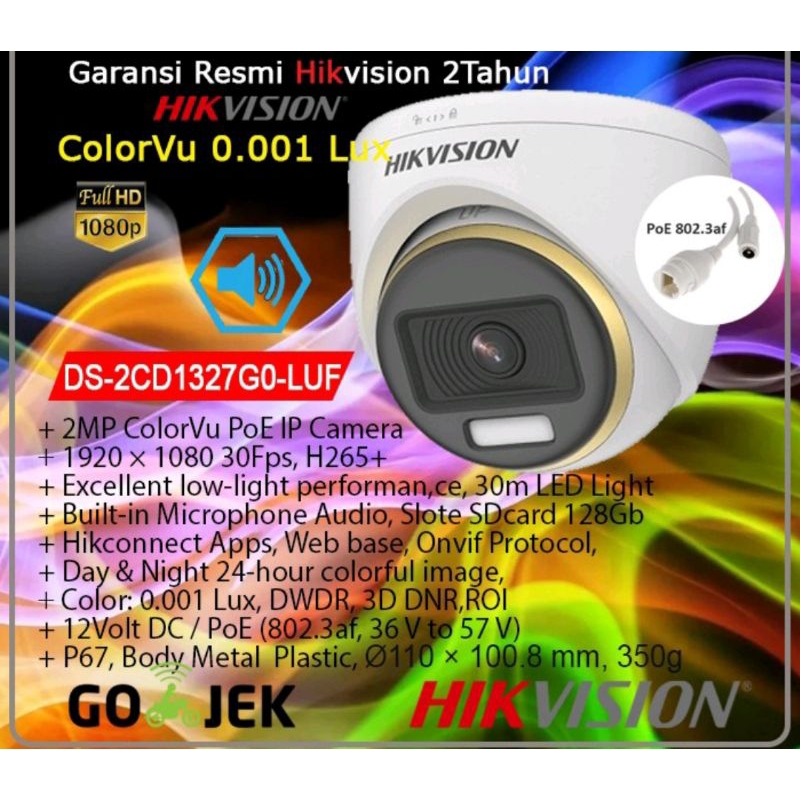 Jual Ds Cd G Luf Hikvision Audio Ip Came Poe Cctv Indoor Mp