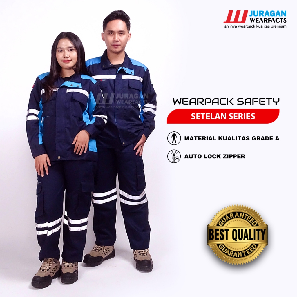 Jual Juragan Wearfacts Wearpack Safety Setelan Atasan Warna Biru