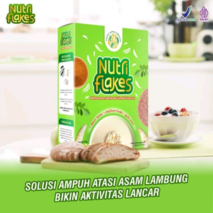 Jual Terlaris Nutriflakes Sereal Umbi Garut Mengatasi Masalah Asam