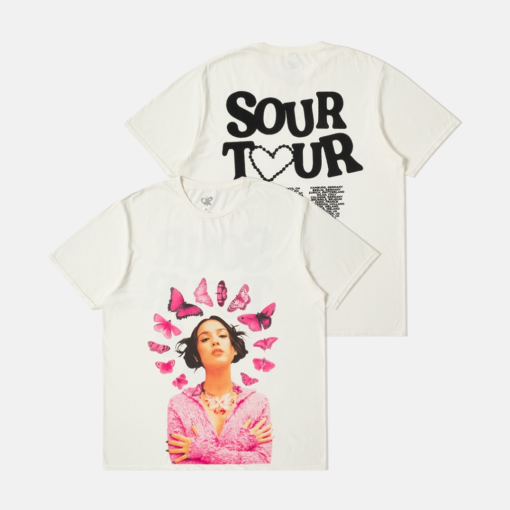 Jual Olivia Rodrigo Butterfly Sour Tour 2022 Tshirt Shopee Indonesia