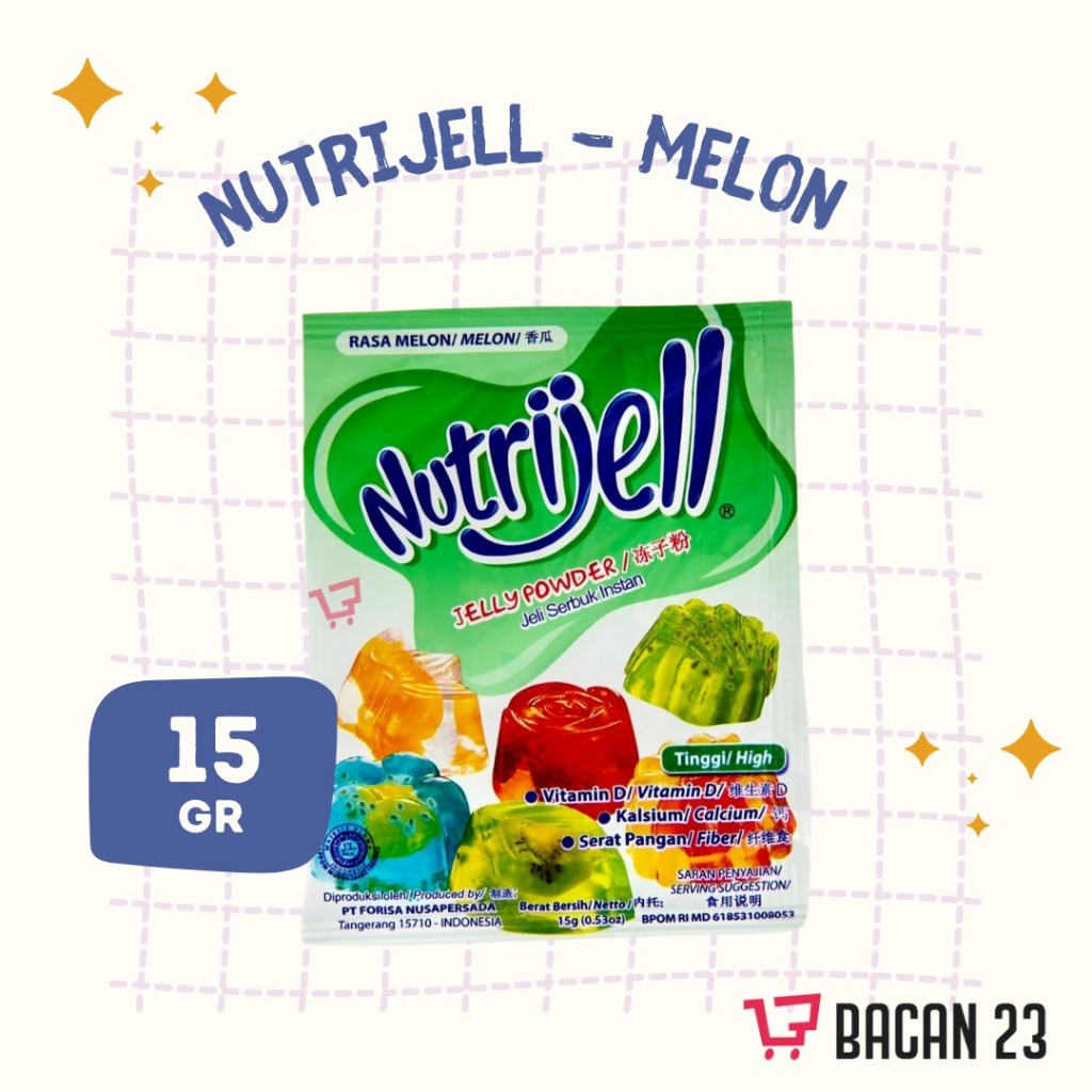 Jual Nutrijell Rasa Melon Gr Agar Agar Jelly Instant Sachet