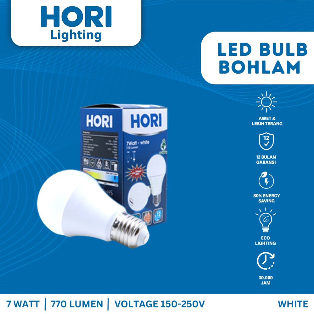 Jual Hori Lampu Led Bulb Bohlam Watt Putih Shopee Indonesia