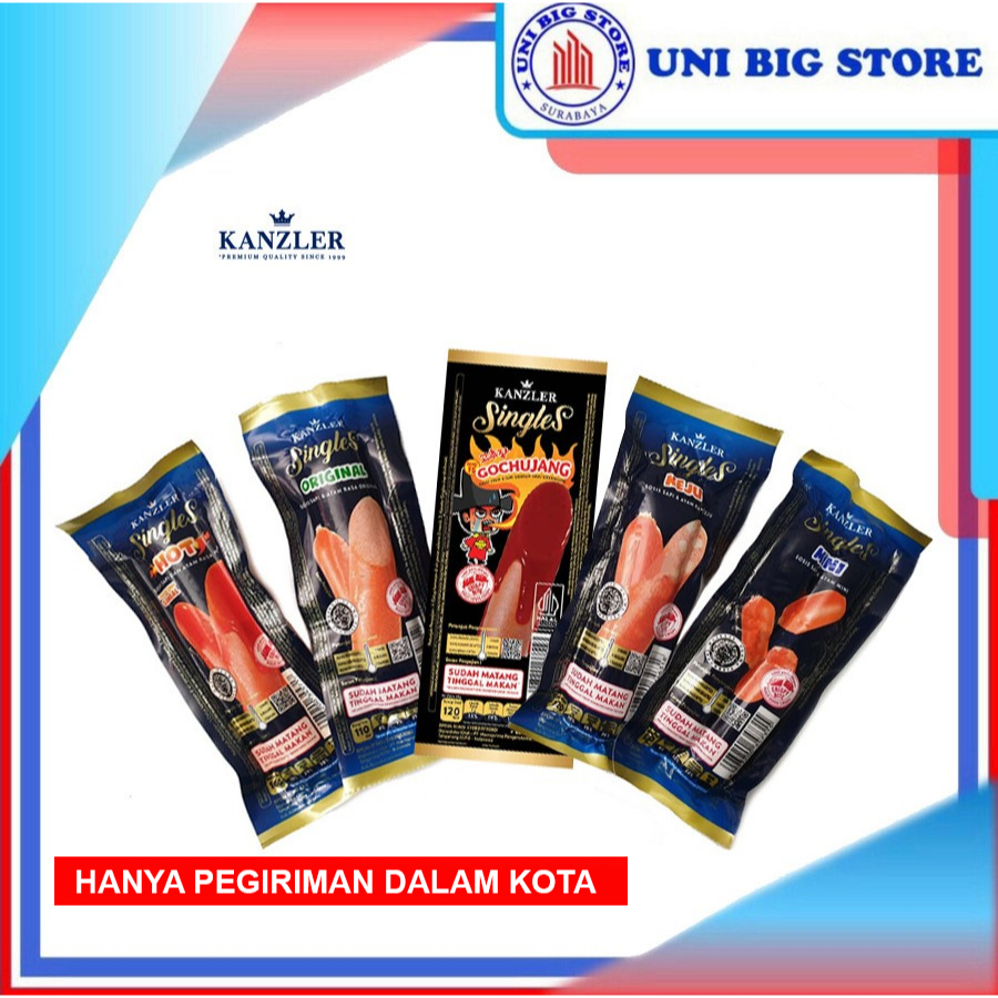 Jual Kanzler Singles Sosis Siap Makan Original Keju Hot Pedas Mini 60