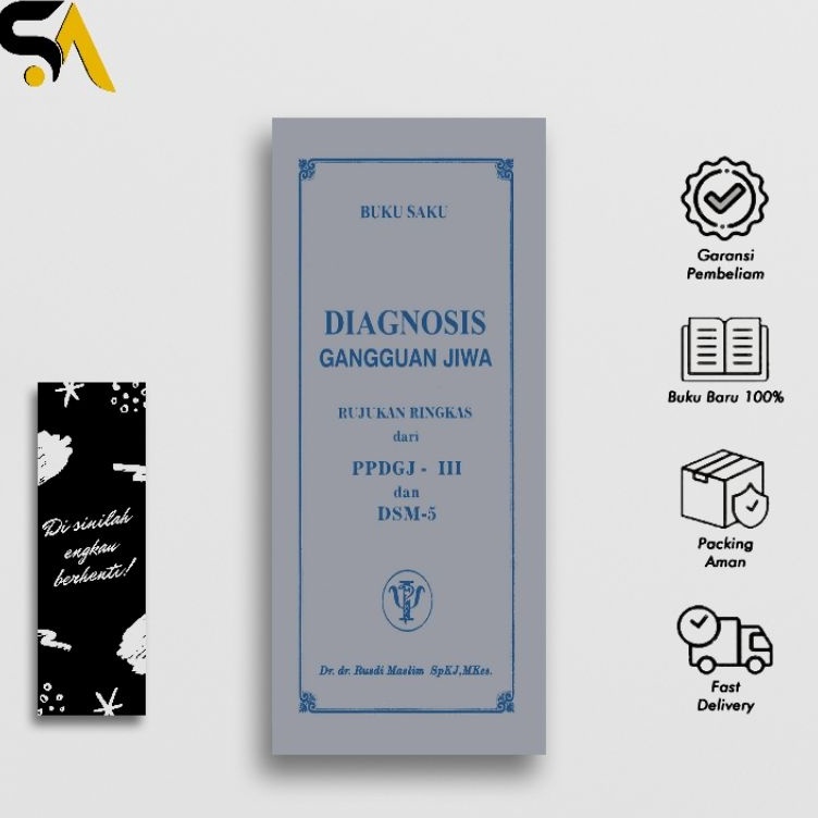 Jual ART M48G PPDGJ BUKU SAKU DIAGNOSIS GANGGUAN JIWA RUJUKAN RINGKAS