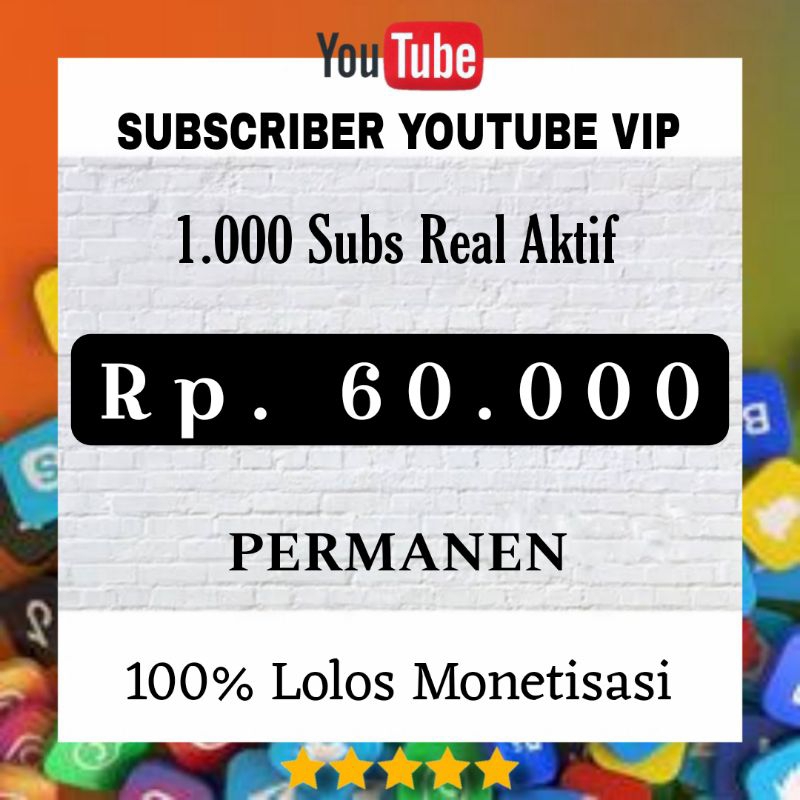 Jual PROMO 1000 SUBSCRIBER YOUTUBE TERMURAH UNTUK MONETISASI Shopee