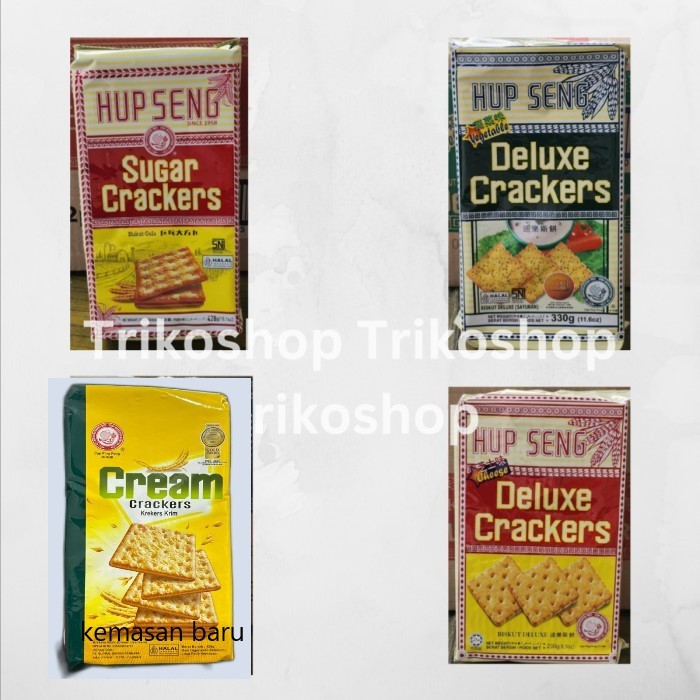 Jual Biskuit Hup Seng Crackers Sugar Manis Cream Asin Cheese Keju