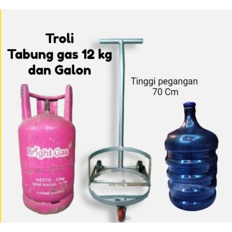 Jual Troli Tabung Gas Kg Dan Galon Roda Besi Stroller Gerobak Dorong