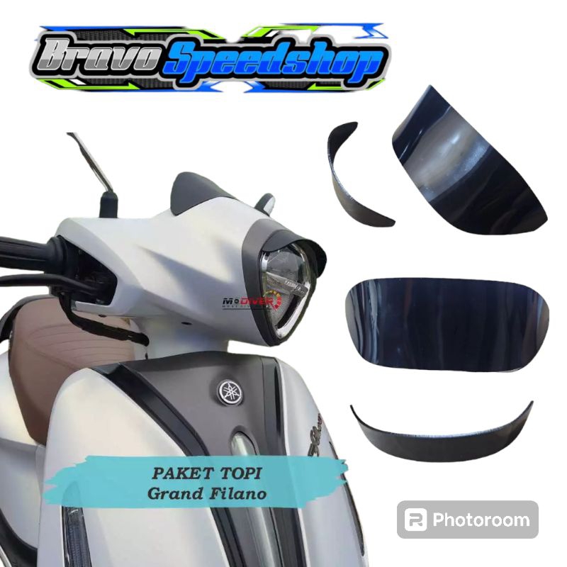 Jual Paket Visor Variasi Yamaha Grand Filano Topi Variasi Headlamp