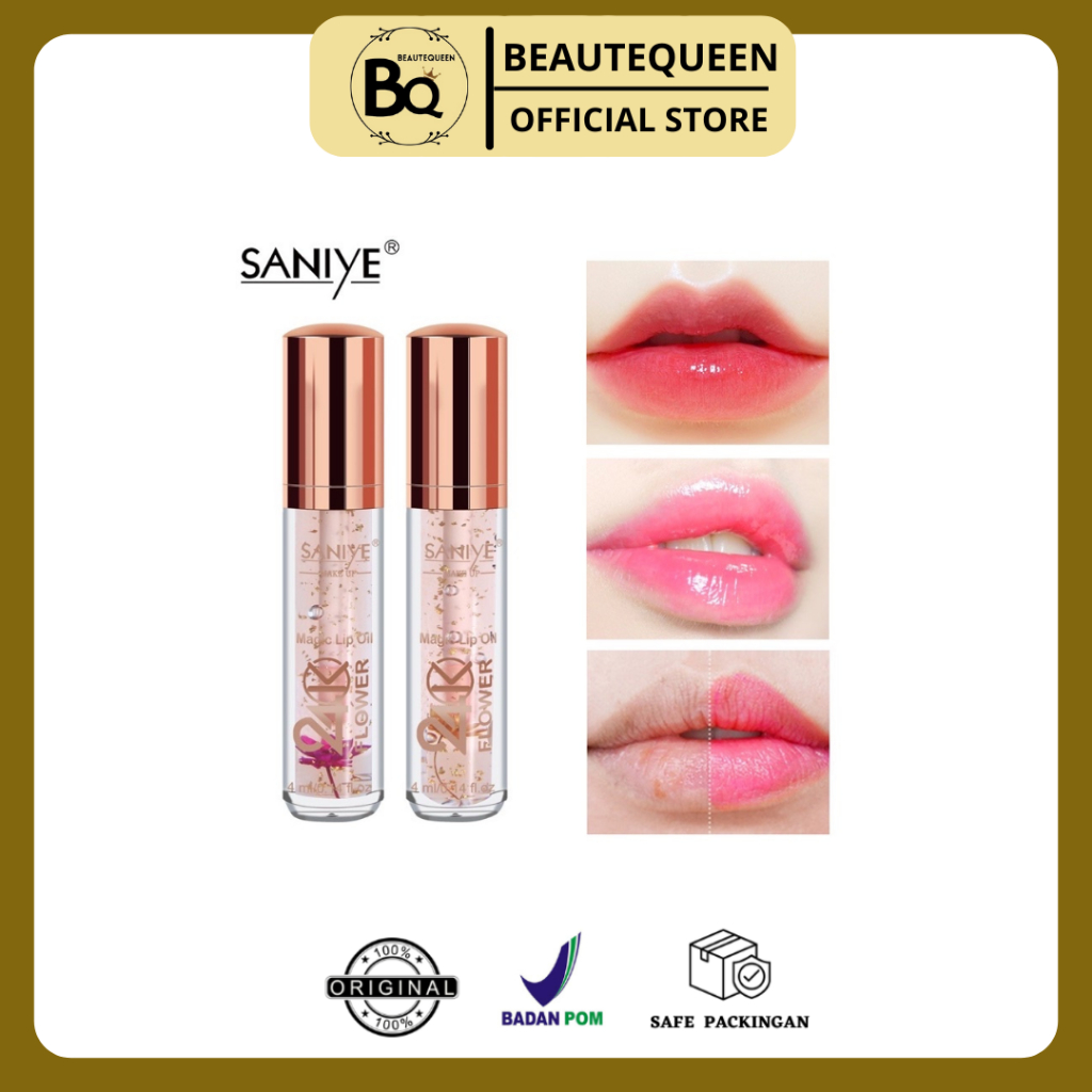 Jual SANIYE L1121 24K FLOWER MAGIC LIP OIL Lip Serum Lip Balm Lip