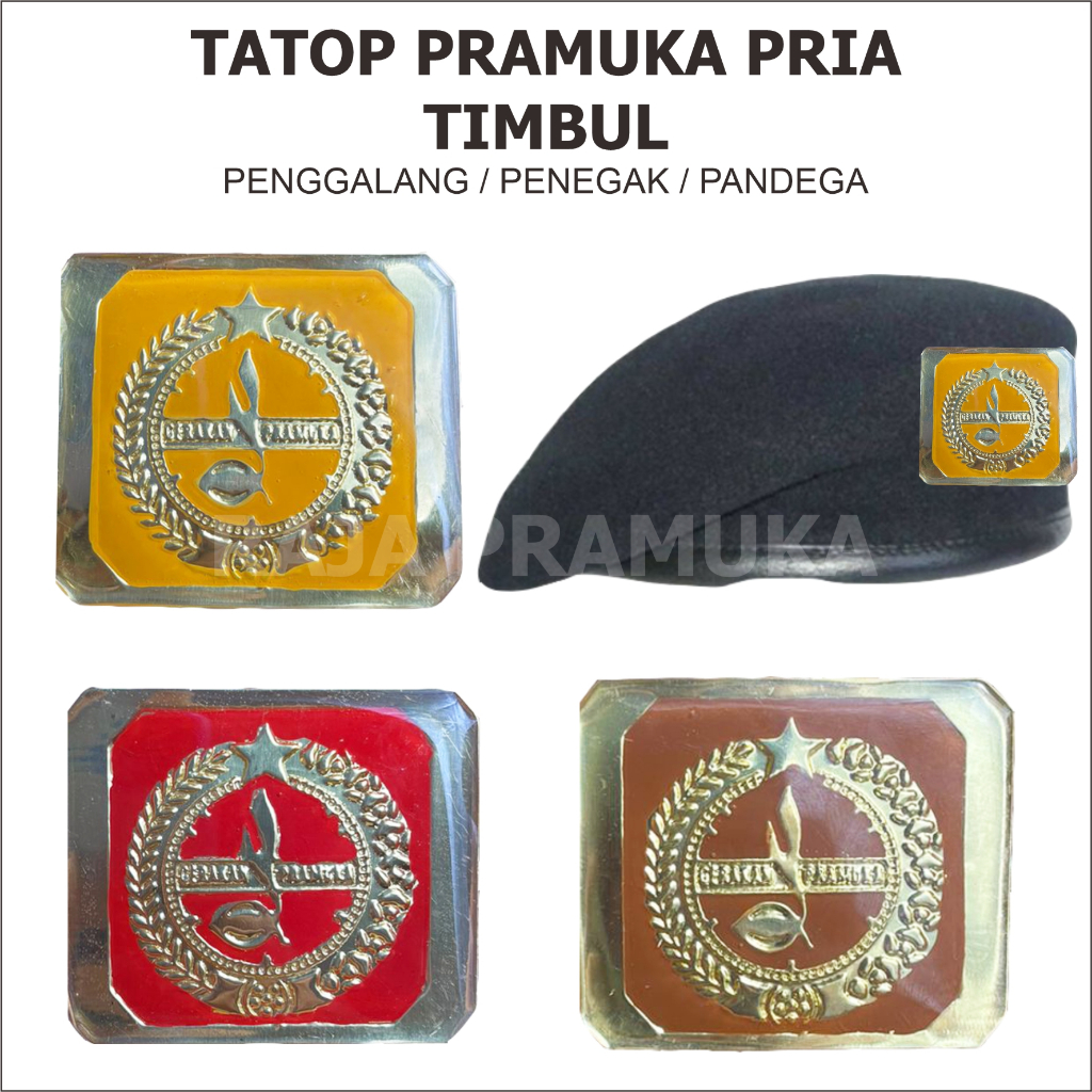 Jual Tatop Baret Pramuka Timbul Tanda Topi Emblem Penggalang Penegak