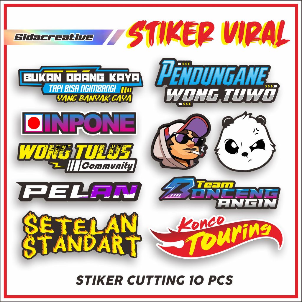 Jual Sticker Kata Kata Lucu Hitz Racing Viral Hypebeast Motor Mobil