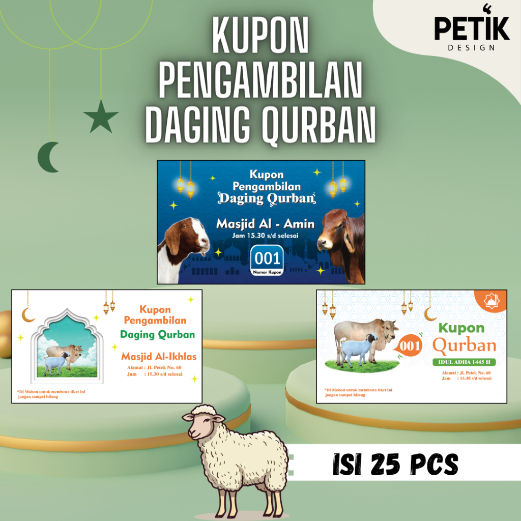 Jual Paket Kupon Qurban Idul Adha Kartu Pengambilan Daging Qurban