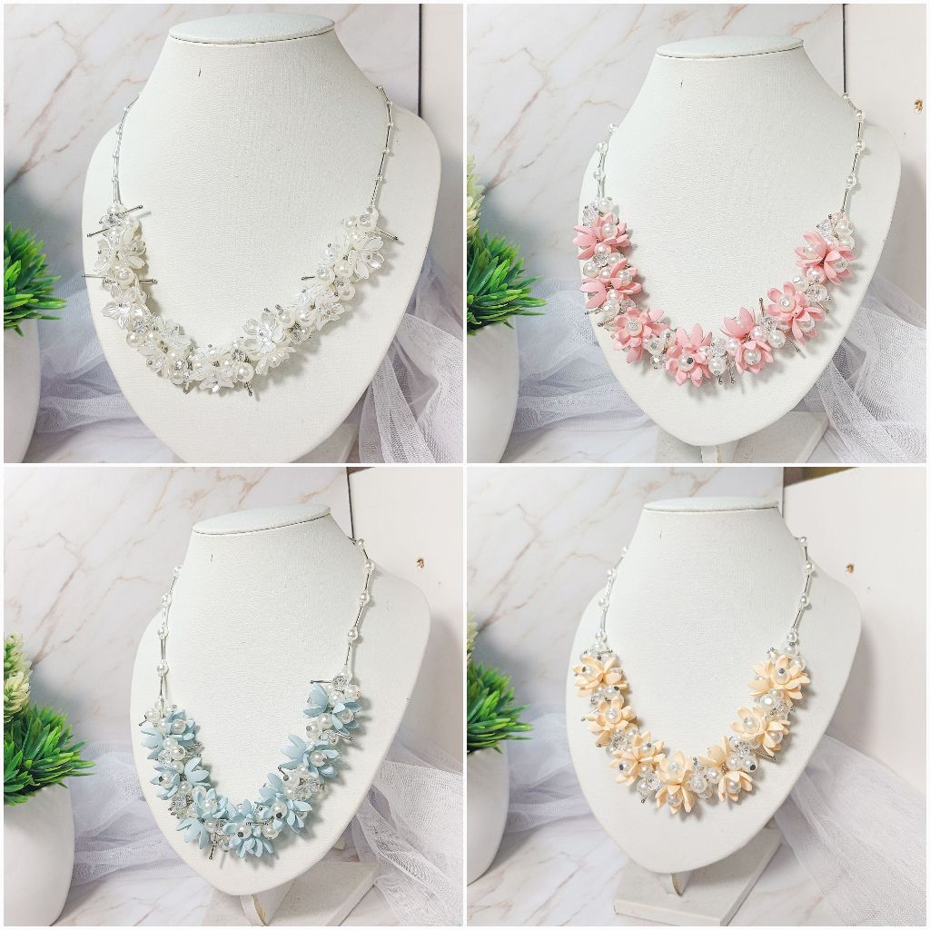 Jual Premium Handmade Crystal Beads Neklace Kalung Daily Dan Formal