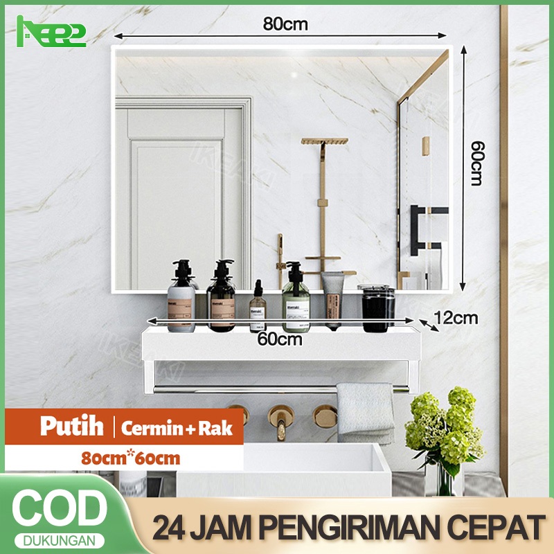 Jual Kaca Kamar Mandi Cermin Persegi Panjang Cermin Terpasang Dinding