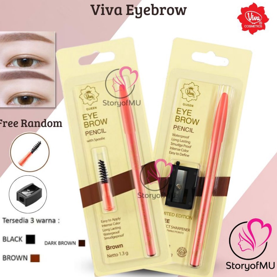 Jual Original Viva Cosmetics Queen Eye Brow Eyebrow Pencil Pensil Alis