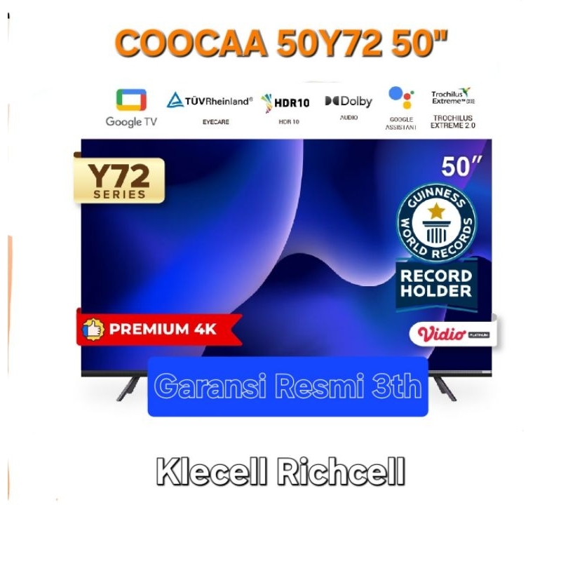 Jual Tv Coocaa Y Inch Google Tv Smart Tv K Uhd Netflix