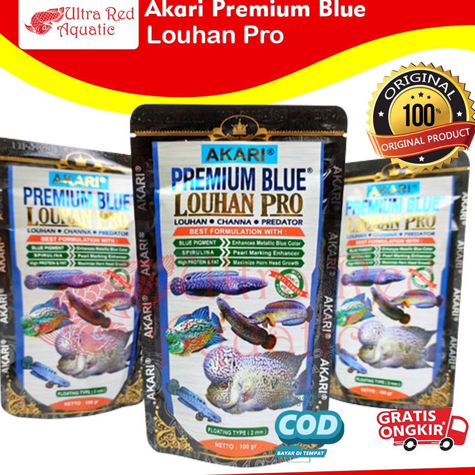 Jual Jual Akari Premium Blue Louhan Pro Gram Gr Makanan Pelet Ikan