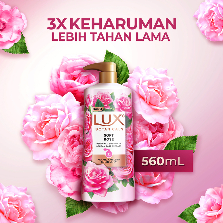 Jual Lux Botanicals Sabun Mandi Cair Soft Rose 560ml Shopee Indonesia