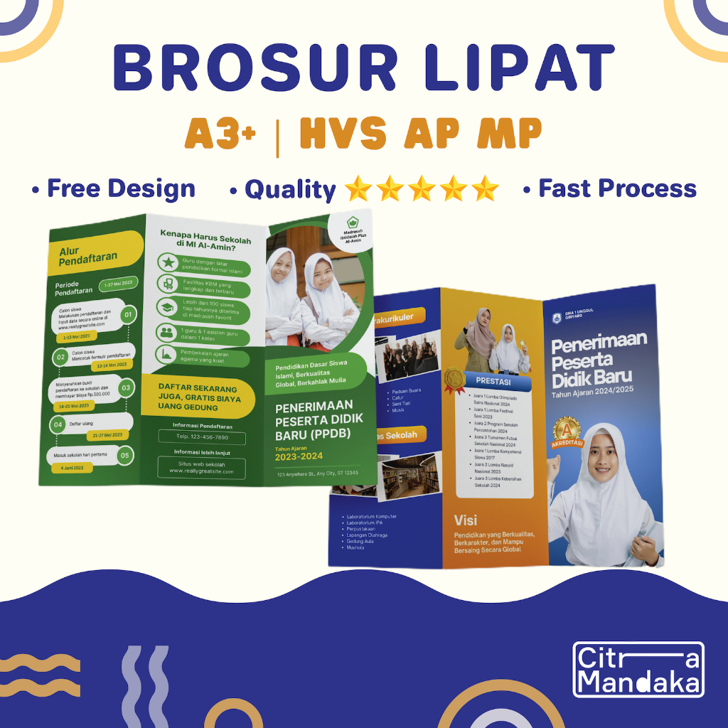 Jual Cetak Brosur Lipat Art Paper Promosi Print Leaflet Hvs A Shopee