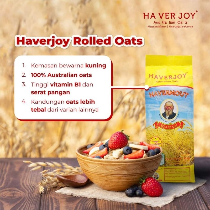 Jual Haverjoy Havermout Rolled Oats 1kg Shopee Indonesia