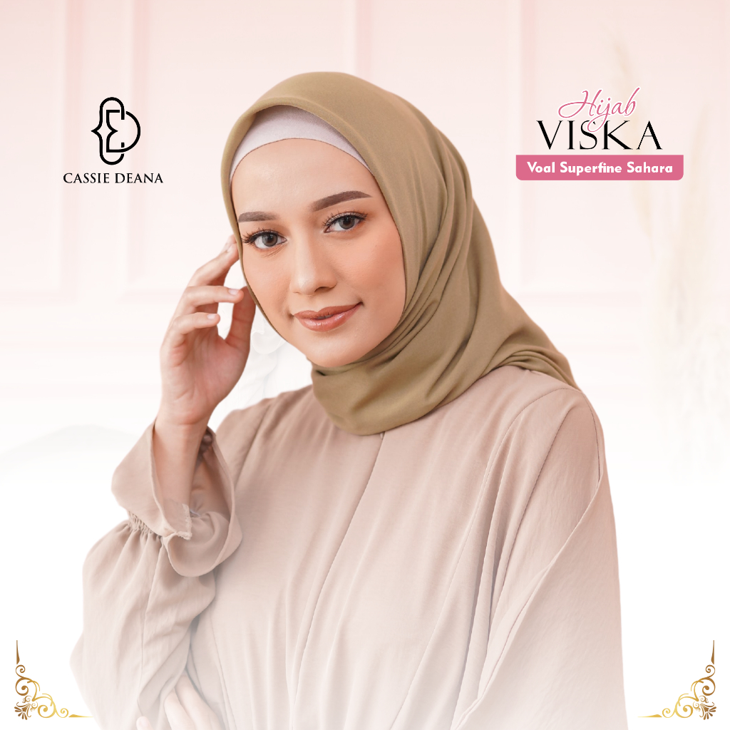 Jual Jilbab Segiempat Viska Hijab Polos Bahan Voal Superfine Sahara