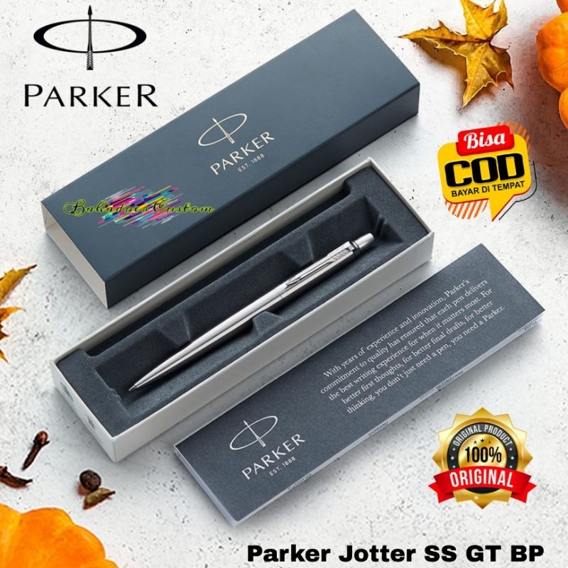 Jual Pulpen Parker Original New Jotter Stainless Steel Chrome Colour