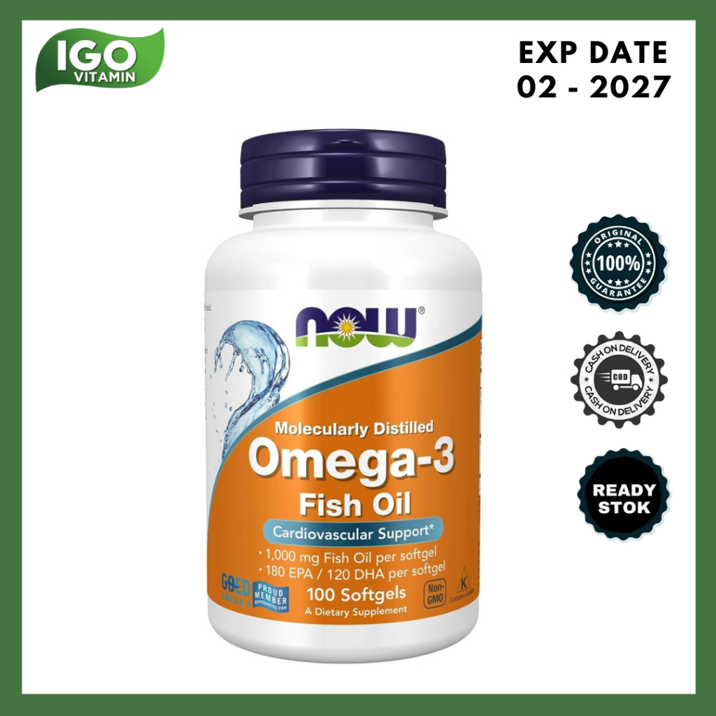 Jual Vitamin Omega Mg Fish Oil Epa Dha Now Softgel