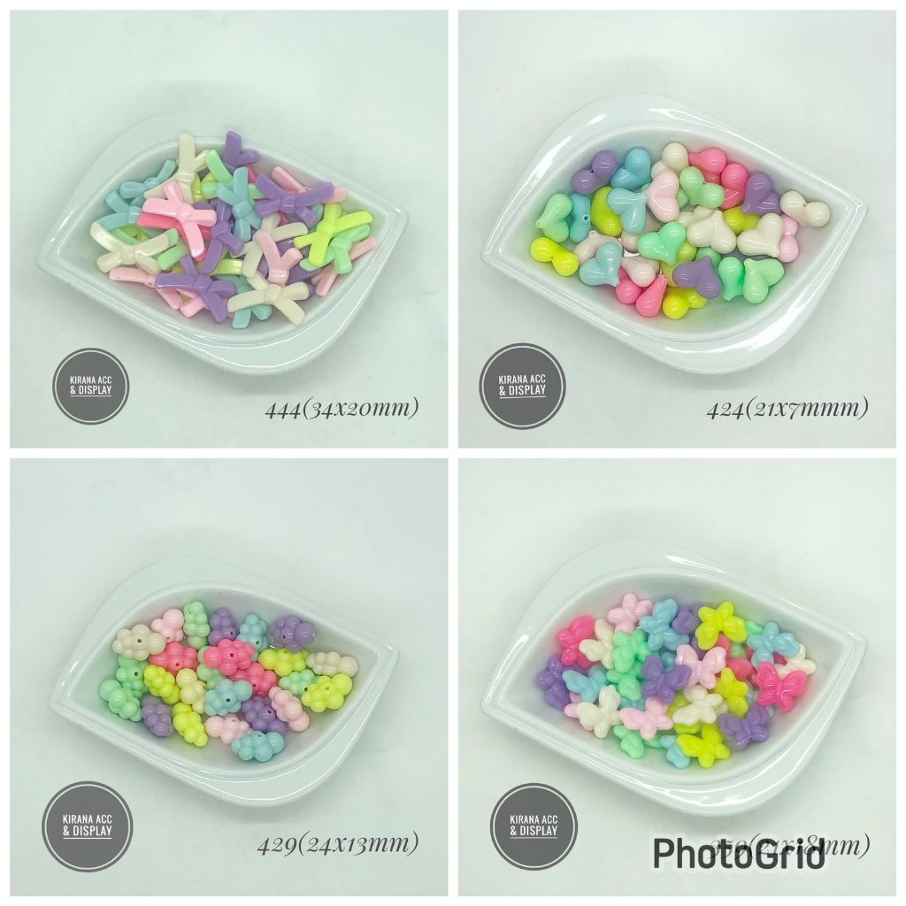 Jual Manik Mote Akrilik Dof Susu Pastel Mix Campuran Shopee