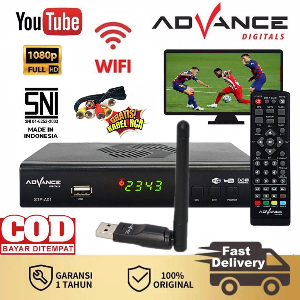 Jual Advance Set Top Box Tv Digital Receiver Penerima Siaran Full Hd