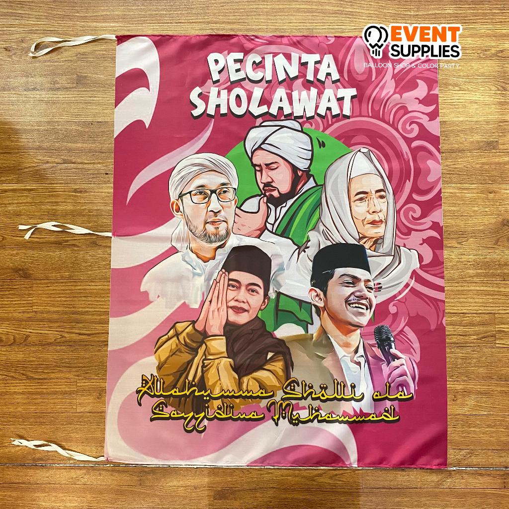 Jual Custom Bendera Sholawatan Pencinta Sholawat Ukuran Cm X Cm