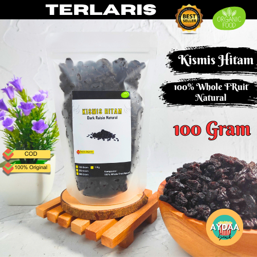 Jual Kismis Hitam Black Dark Raisin Gram Organic Natural Premium